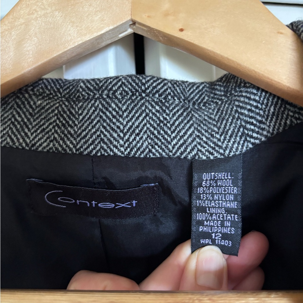 Context Gray Wool-Blend Blazer Timeless Tailored … - image 6